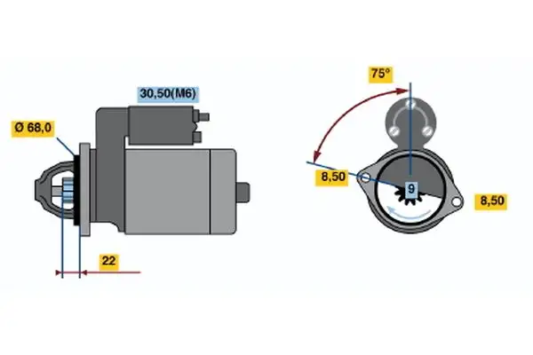 BOSCH 0001107401 Marş Motoru