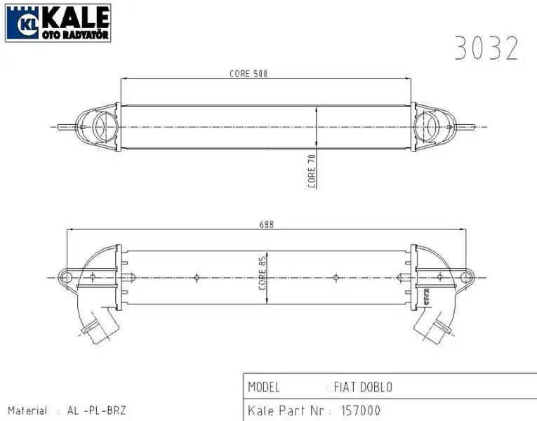KALE 010CAC010 Turbo Radyatörü