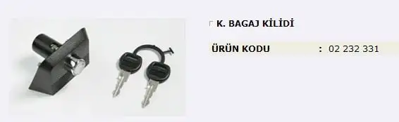 MITA 02232331 Bagaj Kilidi 85004500