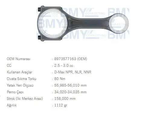 BMY 0408 Biyel Kolu