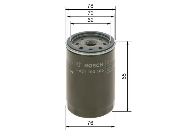 BOSCH 0451103105 Yağ Filtresi