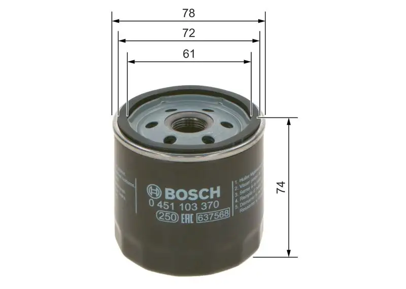 BOSCH 0451103370 Yağ Filtresi