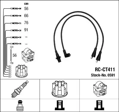 NGK 0591 (RCCT411) Buji Kablosu 5967K7