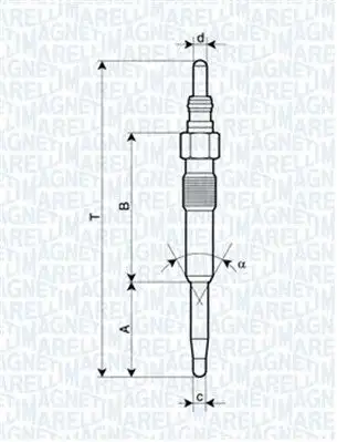 MAGNETI MARELLI 060900120606 Kızdırma Bujisi N10591602