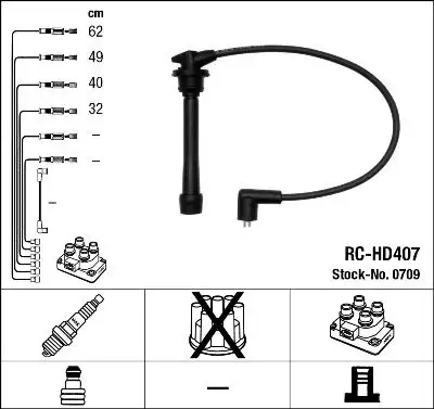 NGK 0709 (RCHD407) Buji Kablosu