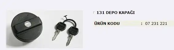MITA 07231221 Yakıt Depo Kapağı 64420196