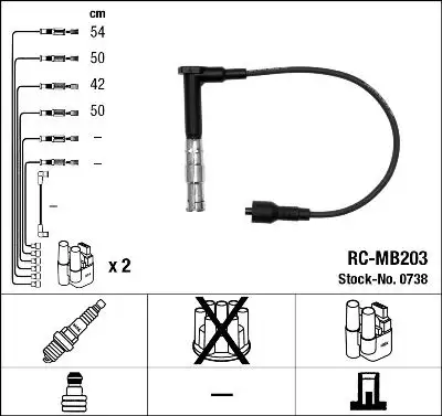 NGK 0738 (RCMB203) Buji Kablosu
