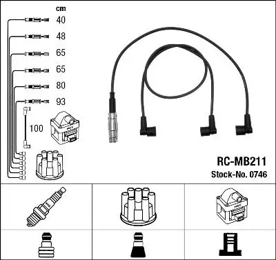 NGK 0746 (RCMB211) Buji Kablosu