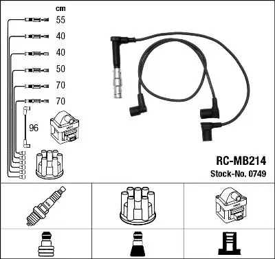 NGK 0749 (RCMB214) Buji Kablosu