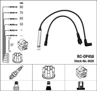 NGK 0828 (RCOP458) Buji Kablosu