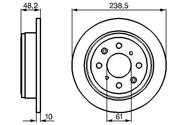 BOSCH 0986478350 Arka Fren Diski