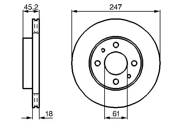 BOSCH 0986478459 Ön Fren Diski 402060M802
