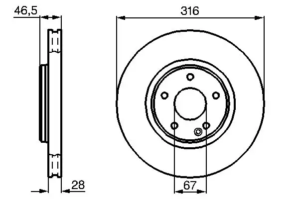 BOSCH 0986478625 Ön Fren Diski A2104211712