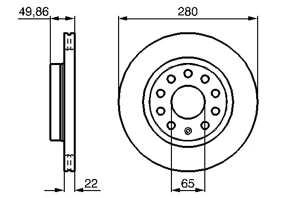 BOSCH 0986479098 Ön Fren Diski