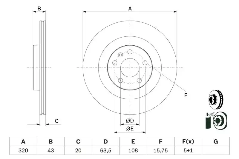 BOSCH 0986479E87 Arka Fren Diski 31471816