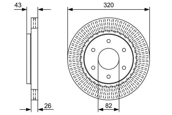 BOSCH 0986479W45 Ön Fren Diski 40206ZC00B