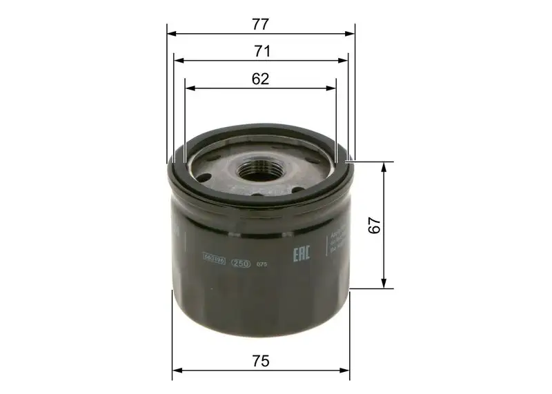 BOSCH 09864B7011 Yağ Filtresi