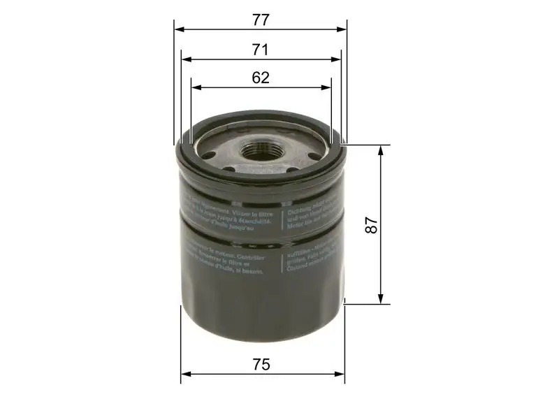 BOSCH 09864B7023 Yağ Filtresi