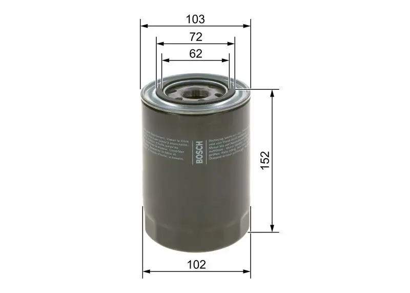 BOSCH 09864B7036 Yağ Filtresi