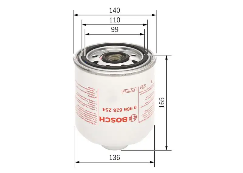 BOSCH 0986628254 Hava Kurutucu Filtresi