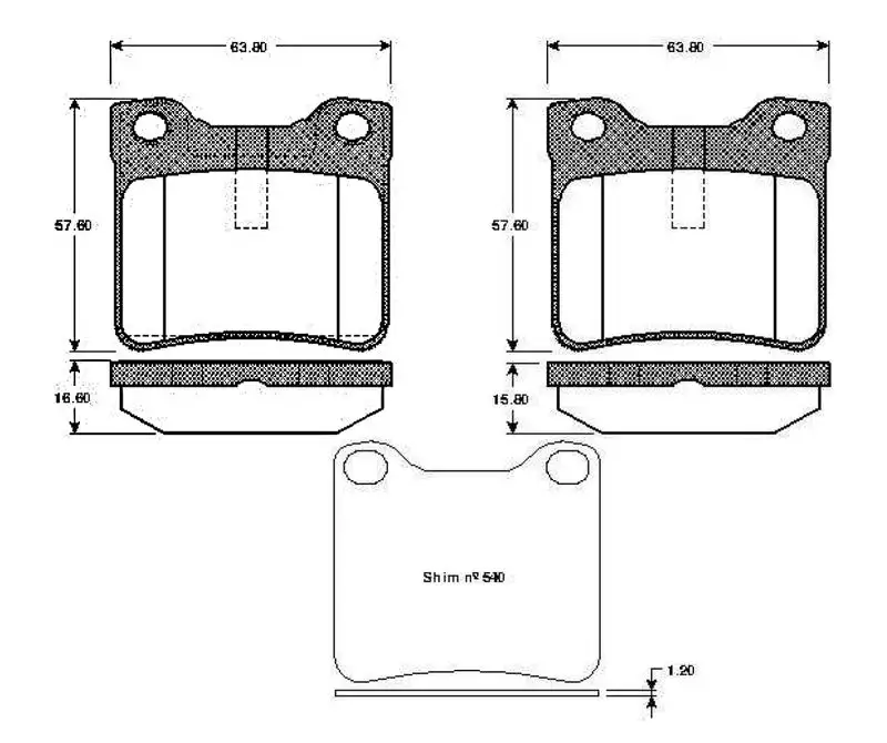 BOSCH 0986TB2176 Arka Fren Balatası 425266