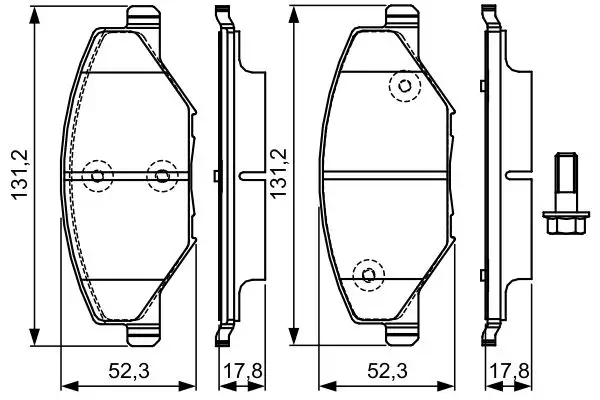 BOSCH 0986TB3220 Ön Fren Balatası 6RU698151A