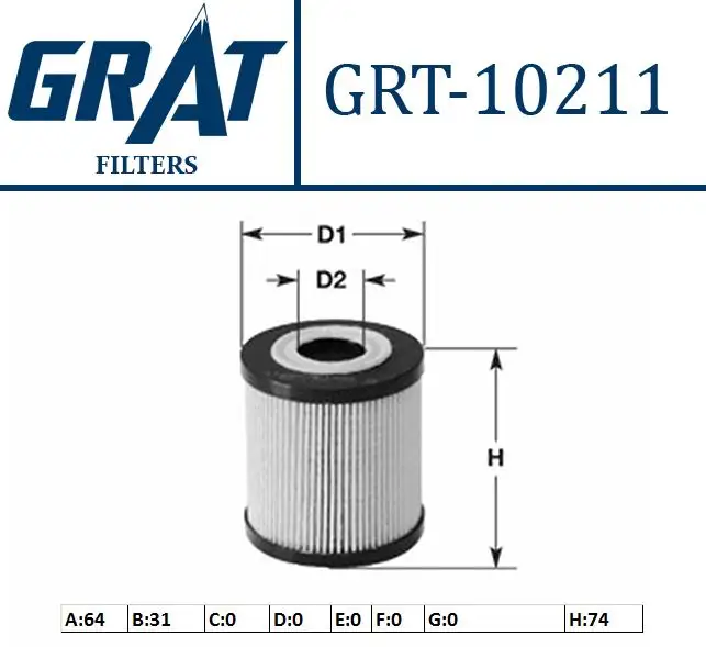 GRAT 10211 Yağ Filtresi 5650354