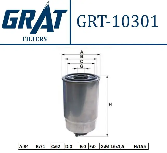 GRAT 10301 Yakıt Filtresi 46797378