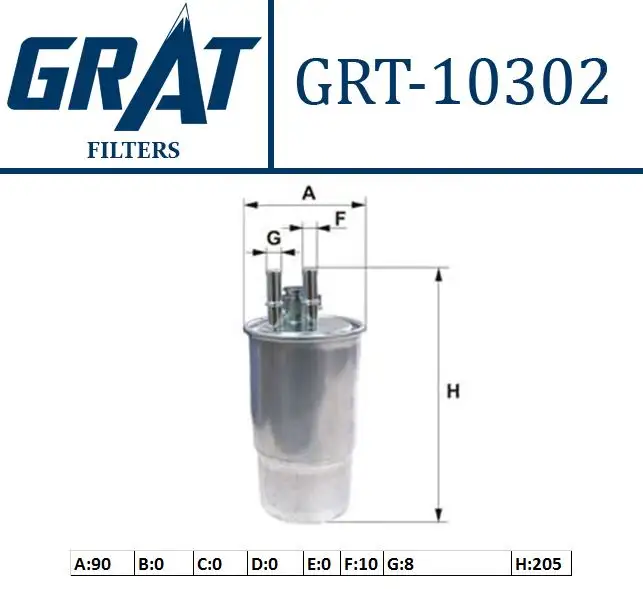 GRAT 10302 Yakıt Filtresi 77363804