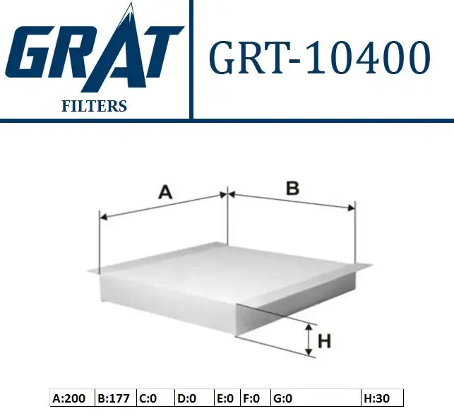 GRAT 10400 Polen Filtresi 77364561