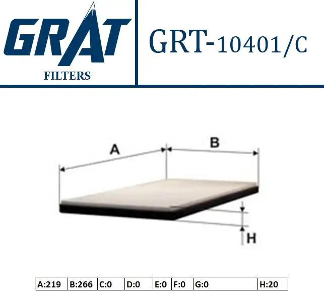 GRAT 10401C Polen Filtresi (Karbonlu) 55702456