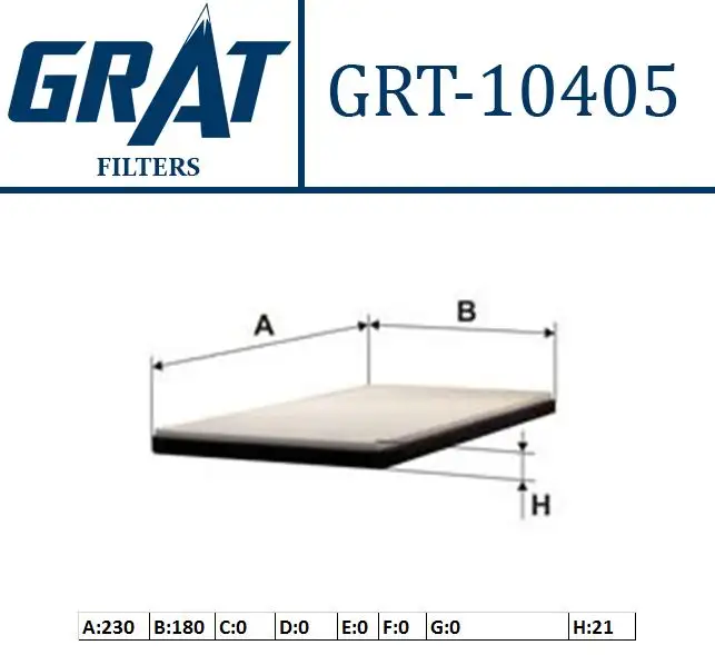 GRAT 10405 Polen Filtresi 71736776