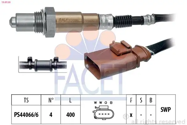 FACET 10.8126 Oksijen Sensörü 03C906262T