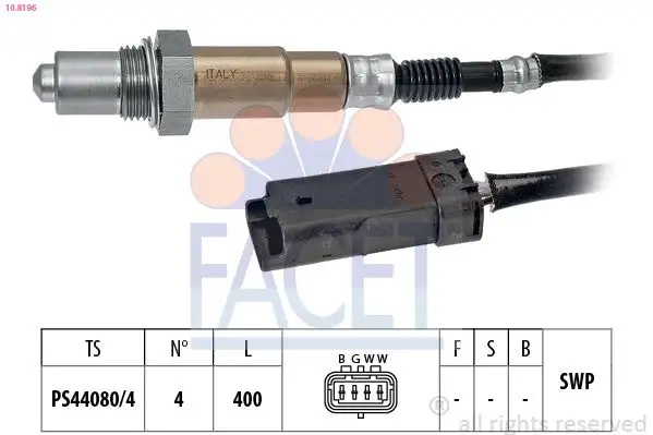 FACET 10.8196 Oksijen Sensörü 89465YV010