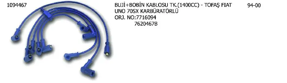 ÜNÜVAR 1094467 Buji Kablosu 7716094