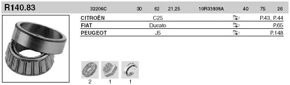 SNR 10R33108A Arka Aks Rulmanı
