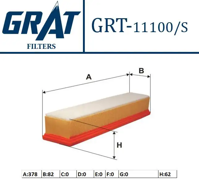 GRAT 11100S Hava Filtresi 8200989933
