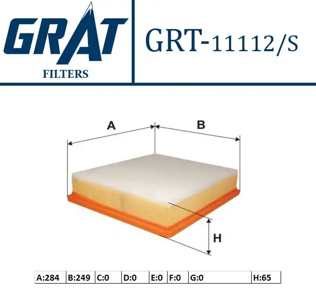 GRAT 11112S Hava Filtresi 8200505566