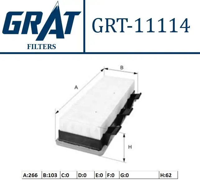 GRAT 11114 Hava Filtresi 7701044101