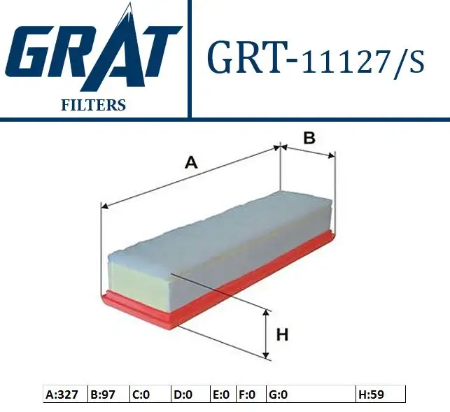 GRAT 11127S Hava Filtresi 165469466R