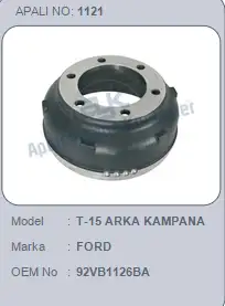 AYK 1121 Fren Kampanası 92VB1126BA