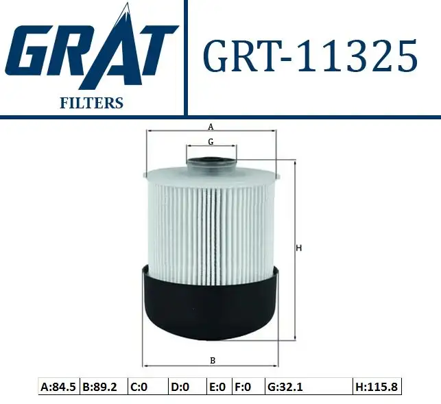GRAT 11325 Yakıt Filtresi 164037803R