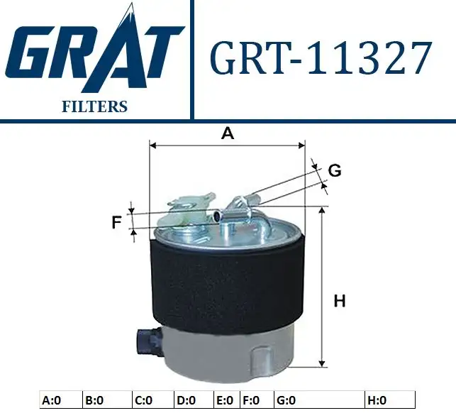 GRAT 11327 Yakıt Filtresi 16400JD52A