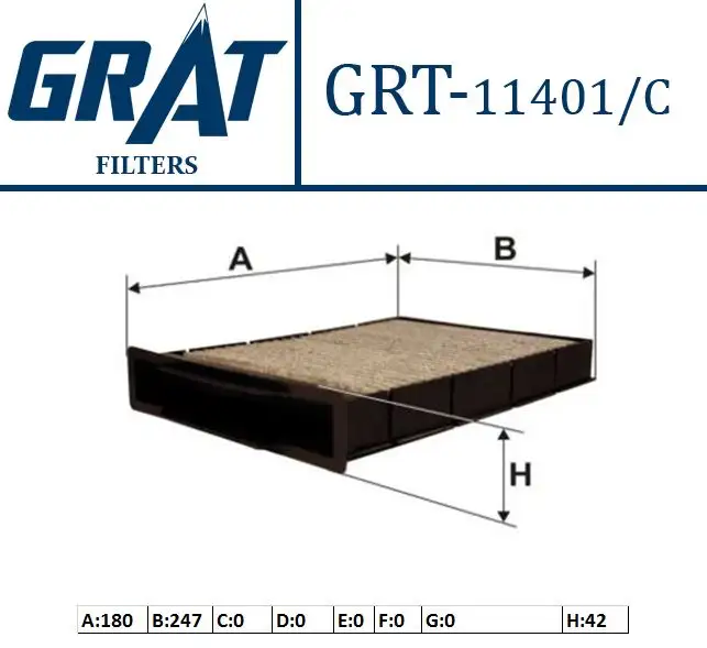 GRAT 11401C Polen Filtresi (Karbonlu) 7701055109