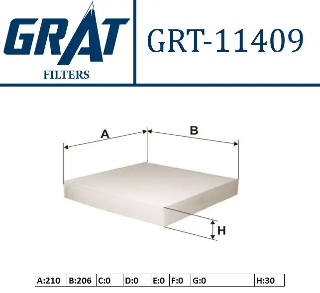 GRAT 11409 Polen Filtresi 7701048749