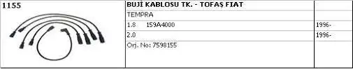 ÜNÜVAR 1155 Buji Kablosu 75998155