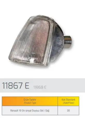 FARBA 11868D Sinyal Lambası (Sağ) 7701030016