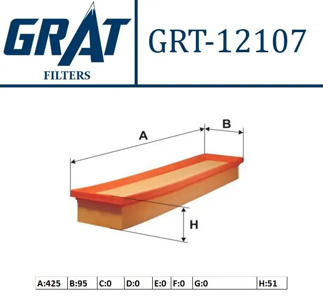 GRAT 12107 Hava Filtresi 1444VK