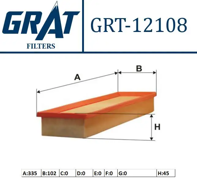 GRAT 12108 Hava Filtresi 1444VJ