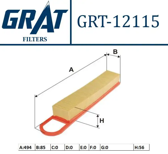 GRAT 12115 Hava Filtresi 1444RJ